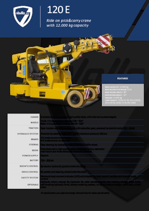 Industriële mobiele kranen Valla 120 E 