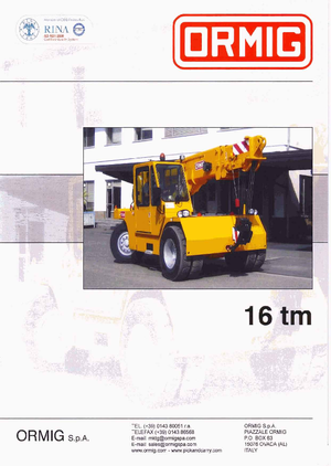 Industriële mobiele kranen ORMIG 16 tm
