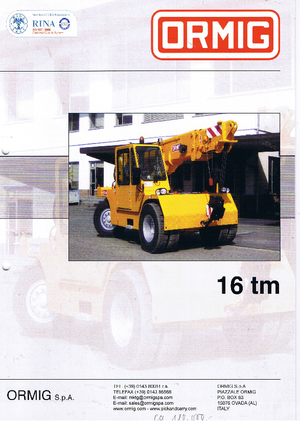 Industriële mobiele kranen ORMIG 16 tm