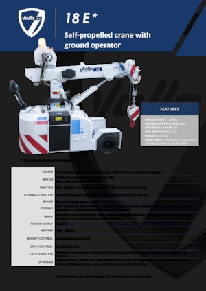 Industriële mobiele kranen Valla 18 E* 