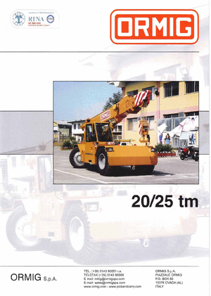 Industriële mobiele kranen ORMIG 20 tm