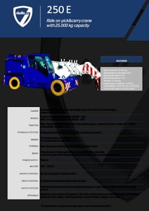 Industriële mobiele kranen Valla 250 E 