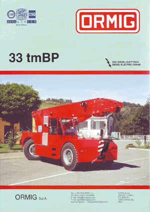 Industriële mobiele kranen ORMIG 33 tmBP