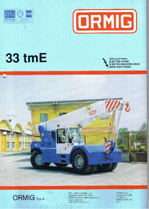 Industriële mobiele kranen ORMIG 33 tm E