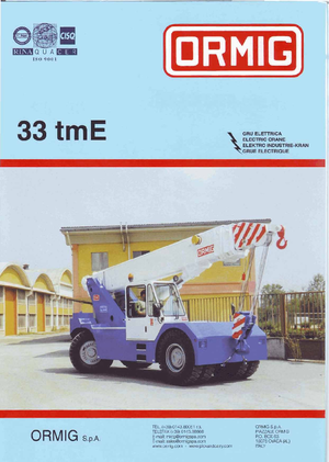 Industriële mobiele kranen ORMIG 33 tm E