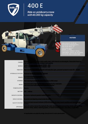Industriële mobiele kranen Valla 400 E 