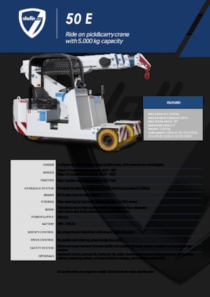 Industriële mobiele kranen Valla 50 E