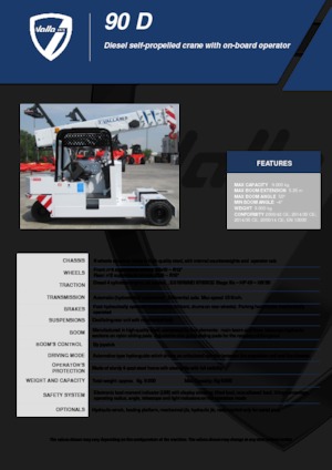 Industriële mobiele kranen Valla 90 D 