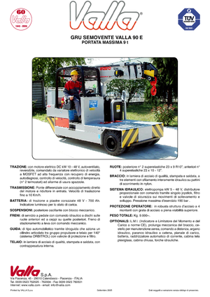 Industriële mobiele kranen Valla 90 E