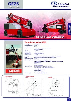 Industriële mobiele kranen Galizia G 20 E