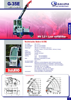 Industriële mobiele kranen Galizia G 35 E