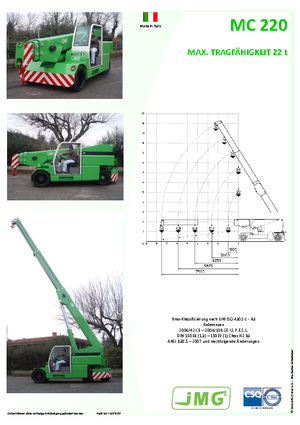 Industriële mobiele kranen JMG MC 220
