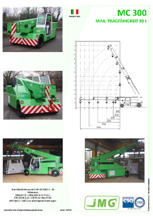 Industriële mobiele kranen JMG MC 300