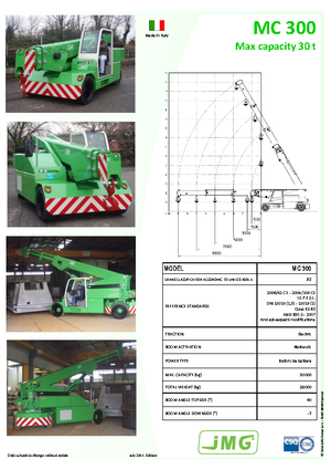Industriële mobiele kranen JMG MC 300