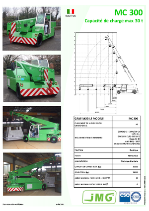 Industriële mobiele kranen JMG MC 300