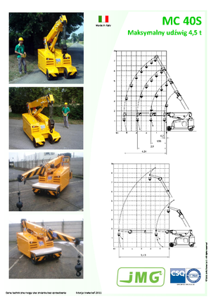 Industriële mobiele kranen JMG MC 40 S