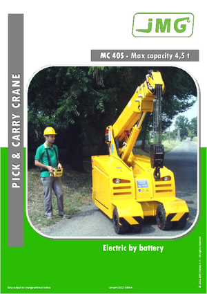 Industriële mobiele kranen JMG MC 40 S
