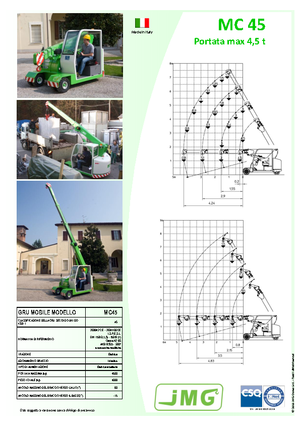 Industriële mobiele kranen JMG MC 45