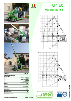 Industriële mobiele kranen JMG MC 45
