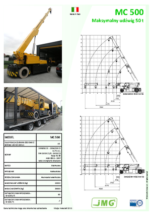 Industriële mobiele kranen JMG MC 500