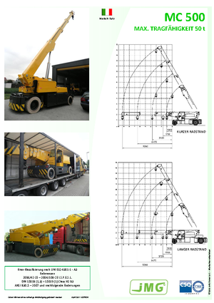 Industriële mobiele kranen JMG MC 500