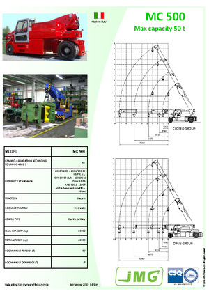 Industriële mobiele kranen JMG MC 500