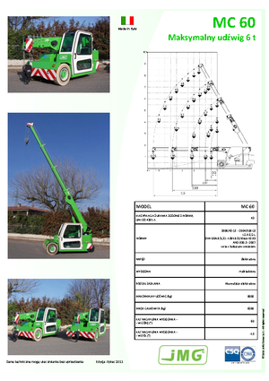 Industriële mobiele kranen JMG MC 60