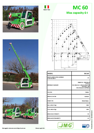 Industriële mobiele kranen JMG MC 60