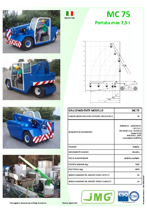 Industriële mobiele kranen JMG MC 75
