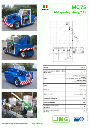 Industriële mobiele kranen JMG MC 75
