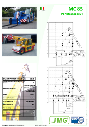 Industriële mobiele kranen JMG MC 85