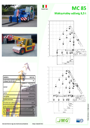 Industriële mobiele kranen JMG MC 85
