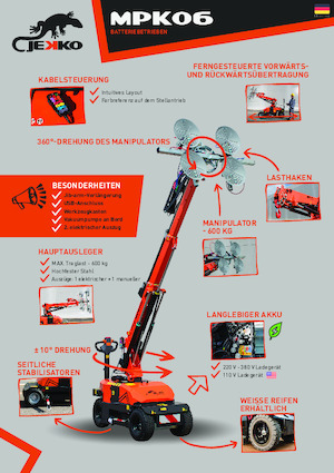 Industriële mobiele kranen Jekko MPK06V