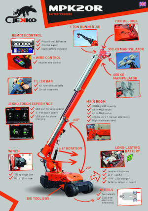 Industriële mobiele kranen Jekko MPK20R