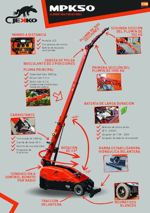 Industriële mobiele kranen Jekko MPK50