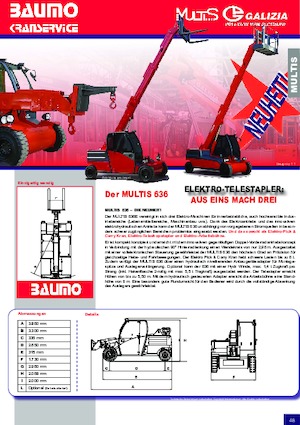 Industriële mobiele kranen Galizia Multis 636