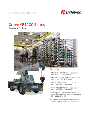 Industriële mobiele kranen Grove YB4411