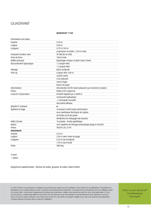 Vierkante-balenpersen Claas Quadrant 1150