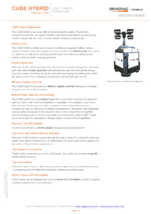 Lichte Torens Generac Mobile Cube Hybrid