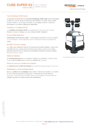 Lichte Torens Generac Mobile Cube Super K2