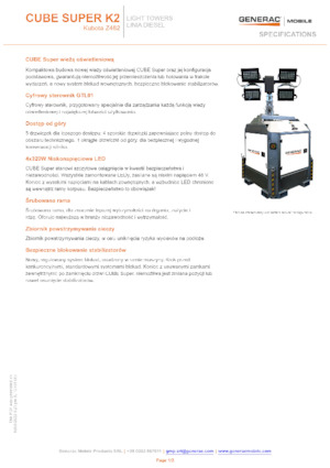 Lichte Torens Generac Mobile Cube Super K2
