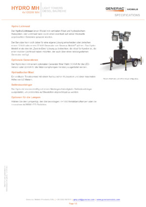 Lichte Torens Generac Mobile Hydro MH