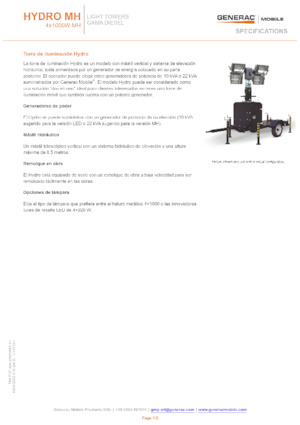 Lichte Torens Generac Mobile Hydro MH