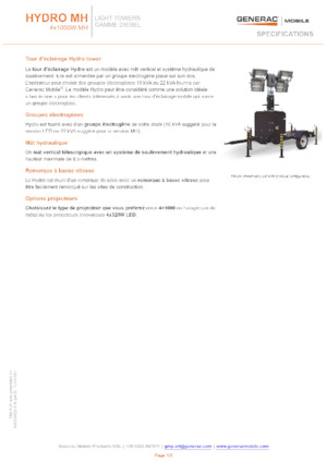 Lichte Torens Generac Mobile Hydro MH