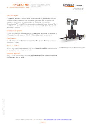 Lichte Torens Generac Mobile Hydro MH