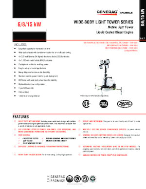 Lichte Torens Generac Mobile MLT4080 KV LED