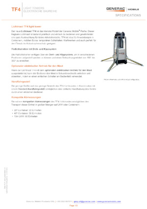 Lichte Torens Generac Mobile TF 4
