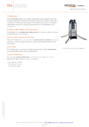 Lichte Torens Generac Mobile TF 4