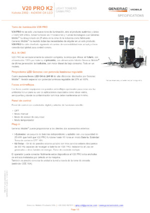 Lichte Torens Generac Mobile V 20 Pro