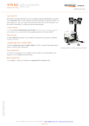 Lichte Torens Generac Mobile VT 8 K3